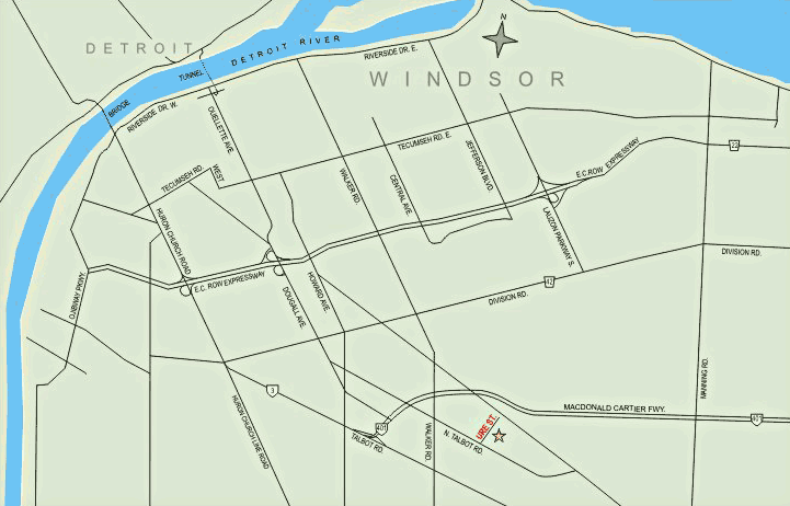 Map of Windsor